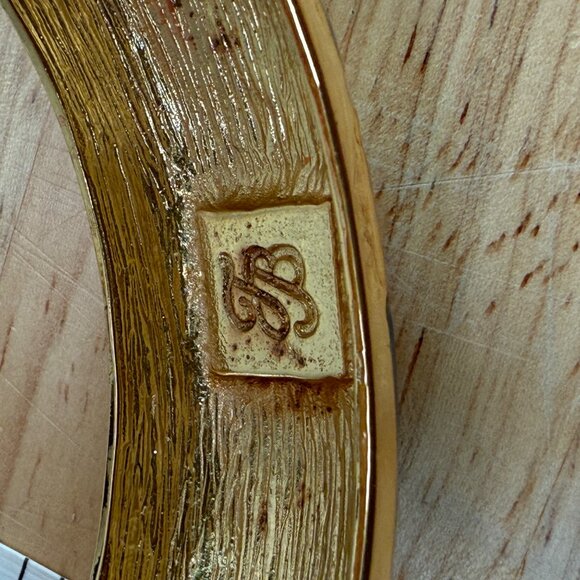 Tommy Bahama Gold-Tone Enamel Floral Hinged Bangle Bracelet Size 7.25 Multicolor - Picture 10 of 11